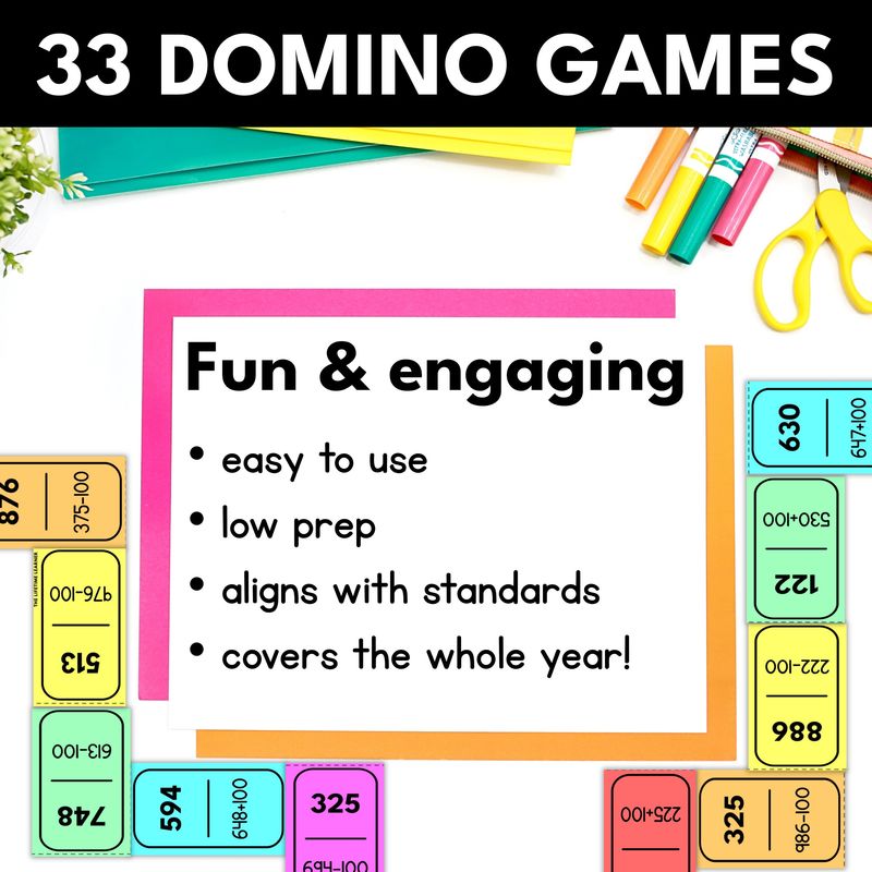 2nd Grade Math Domino Games - Image 2