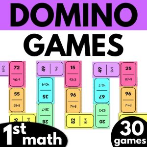 1st Grade Math Domino Games