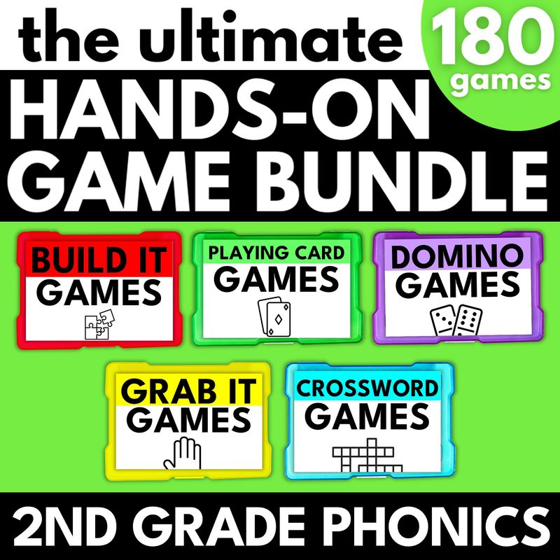 2nd Grade Phonics Hands On Game Bundle