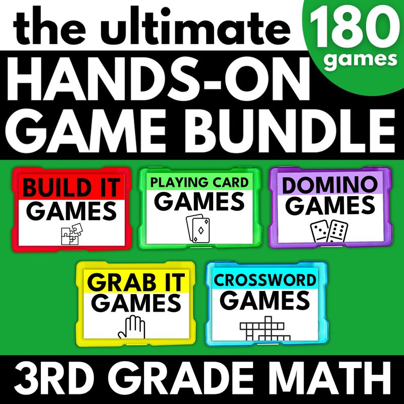 3rd Grade Math Hands On Game Bundle