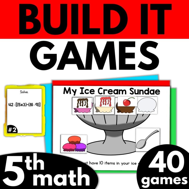 Build It 5th Grade Math Card Games