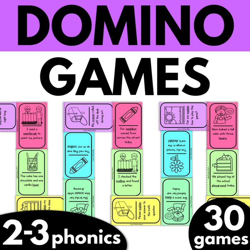 2nd Grade Phonics Domino Games