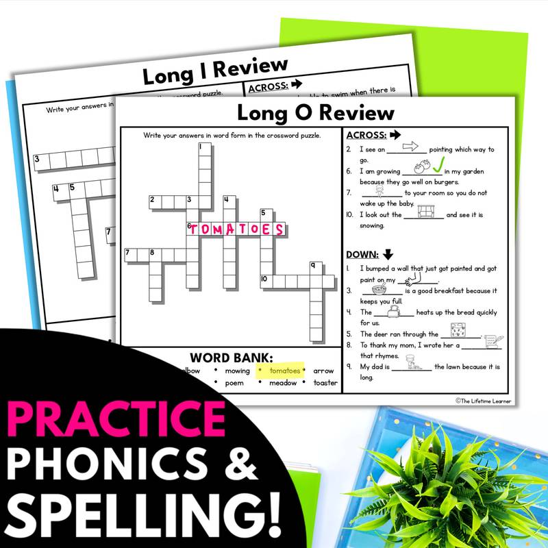 2nd and 3rd Grade Phonics Crossword Puzzles - Image 4