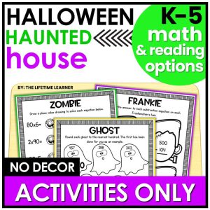 Halloween Classroom Transformation – Just the Worksheets (Math & Reading)
