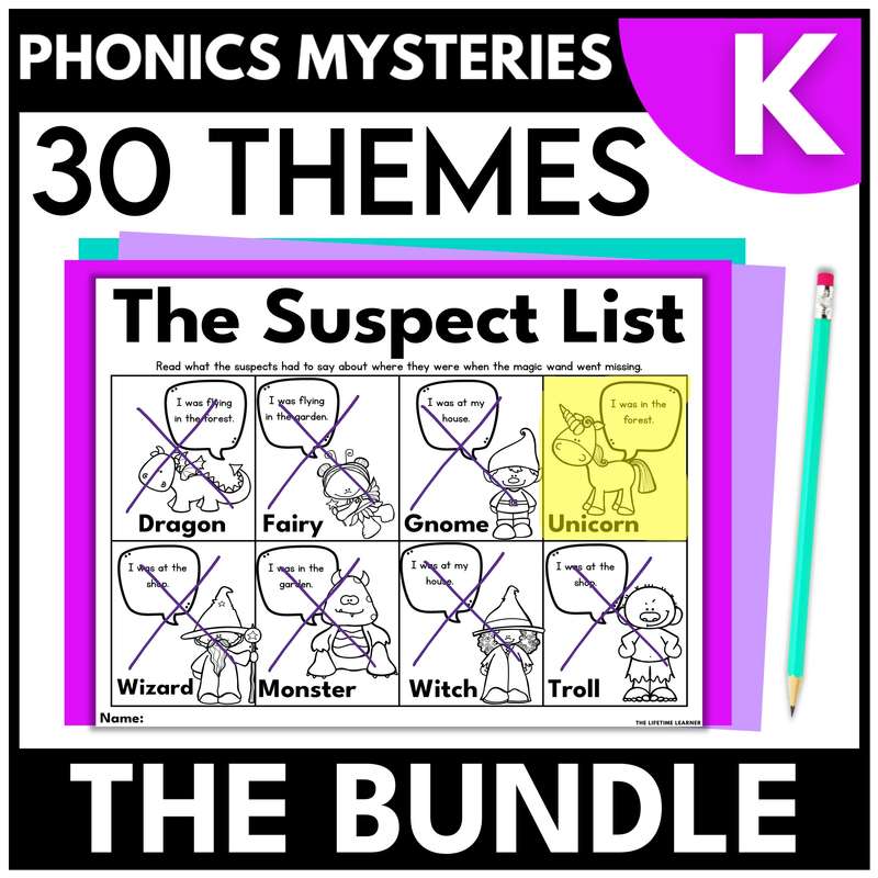 Kindergarten Phonics Mystery Bundle