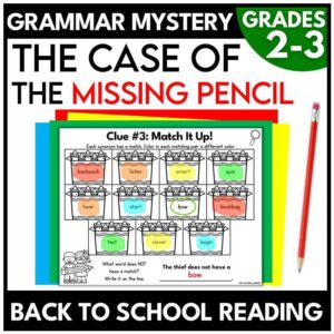 Back to School Grammar Mystery – Parts of Speech