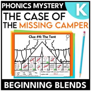 Camping Kindergarten Phonics Mystery – Beginning Blends
