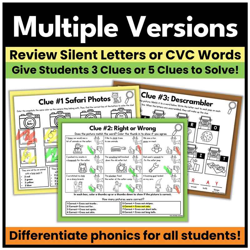 Safari 2nd Grade Phonics Mystery – Silent Letters - Image 2