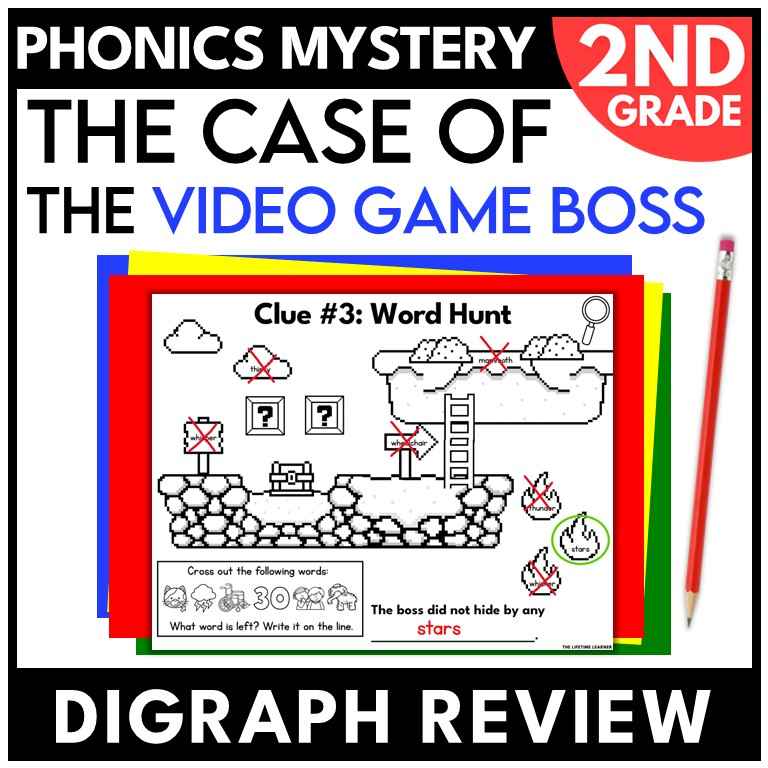 Video Game 2nd Grade Phonics Mystery – Digraphs