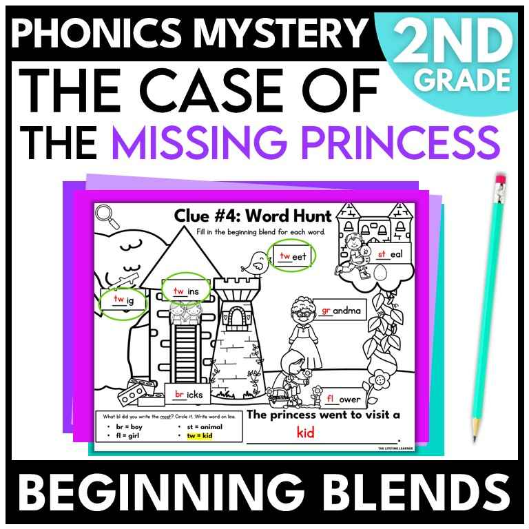 Fairy Tale 2nd Grade Phonics Mystery – Beginning Blends