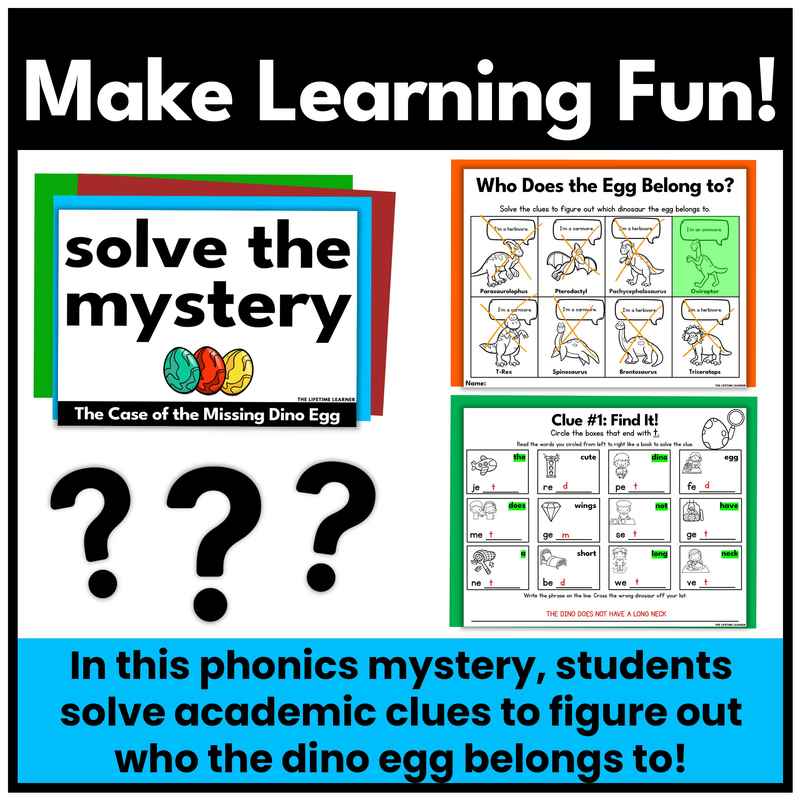 Dinosaur CVC Words Mystery Game - Image 2