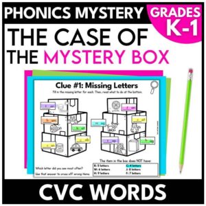 Box CVC Words Mystery Game