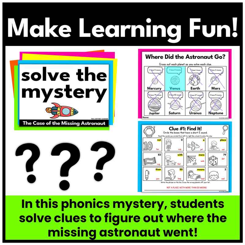 Outer Space CVC Words Mystery Game - Image 2
