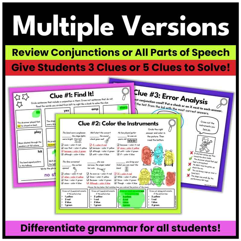 Rock Star Grammar Mystery – Conjunctions - Image 3