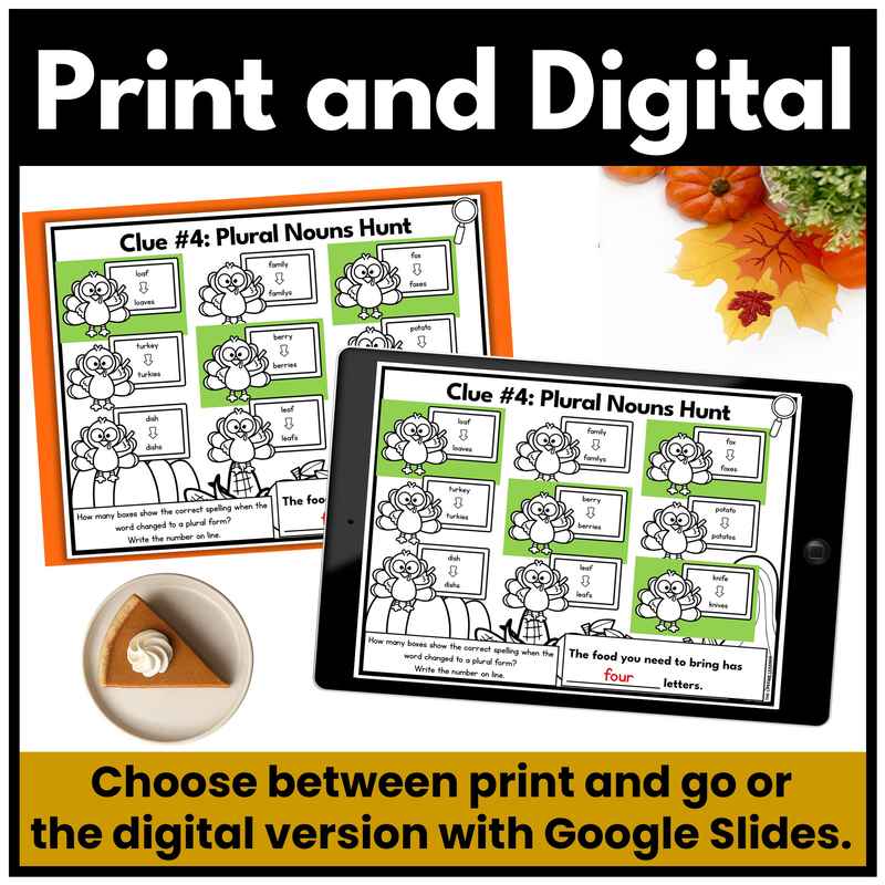 Thanksgiving Grammar Mystery – Review Activity - Image 4