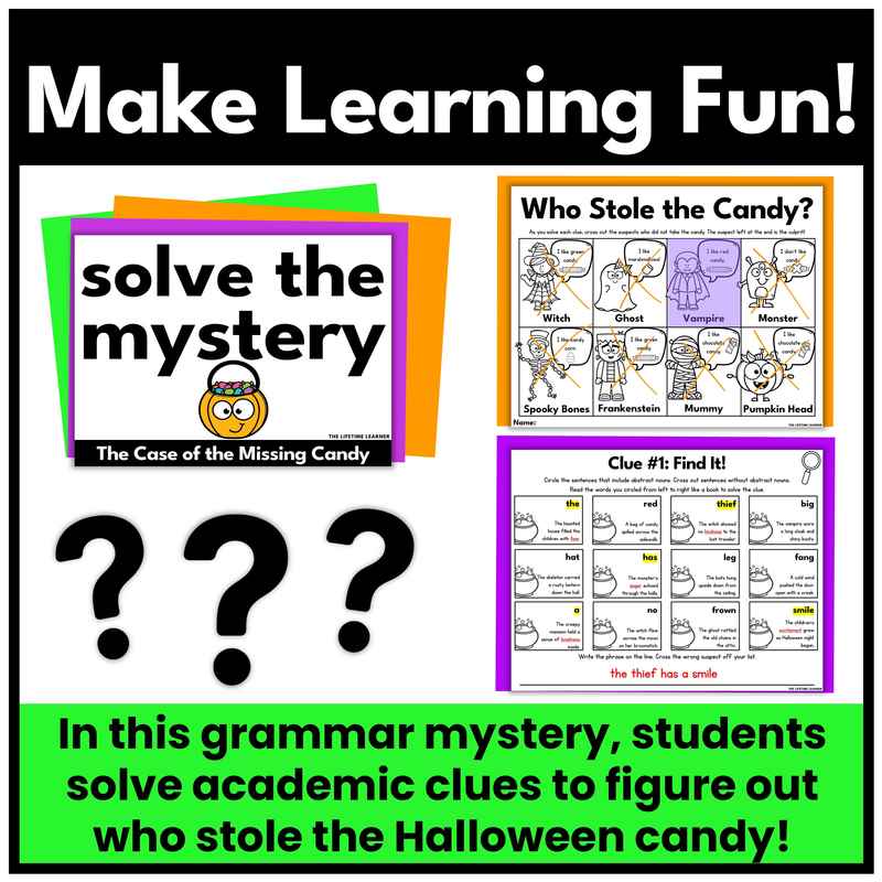 Halloween Parts of Speech Mystery | Grammar Review - Image 2