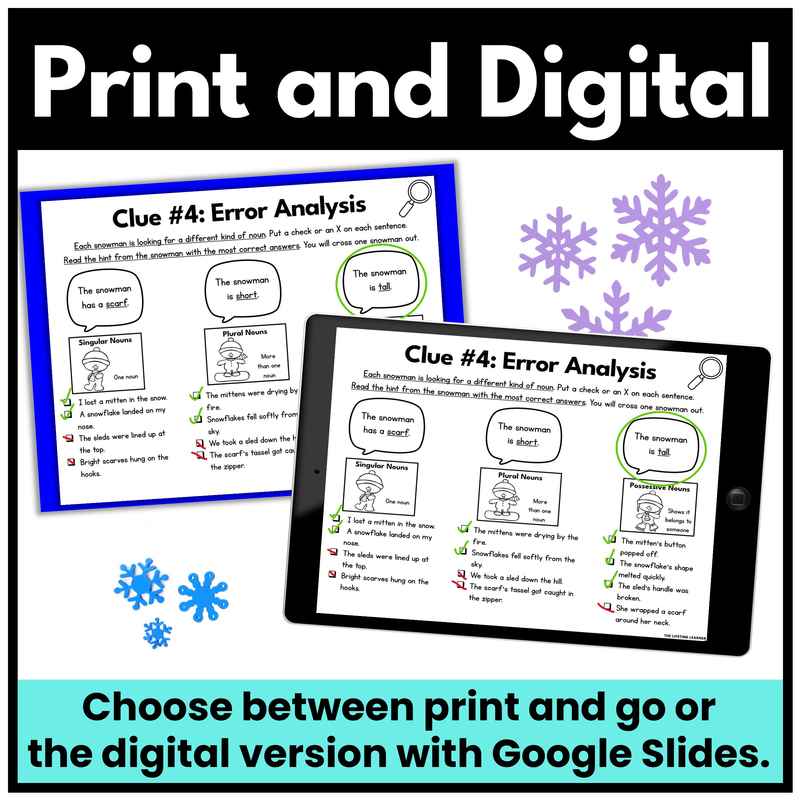 Winter Parts of Speech Mystery | Grammar Review - Image 4