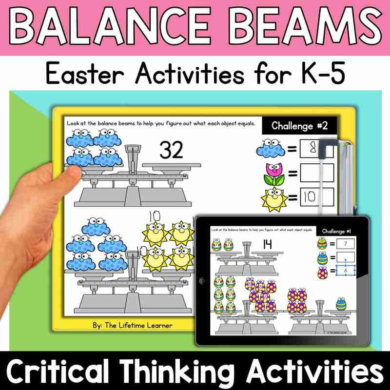 Easter Balance Beams Math Logic Puzzles