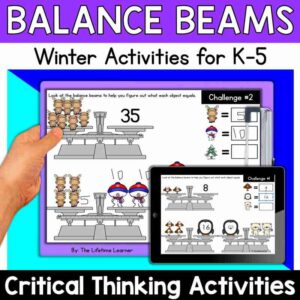 Winter Balance Beams Math Logic Puzzles