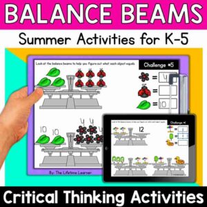 Summer Balance Beams Math Logic Puzzles