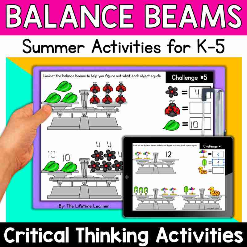 Summer Balance Beams Math Logic Puzzles