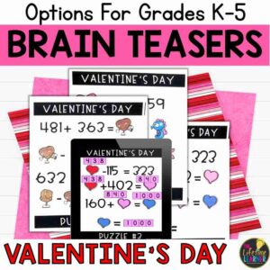 Valentine's Day Math Brain Teasers