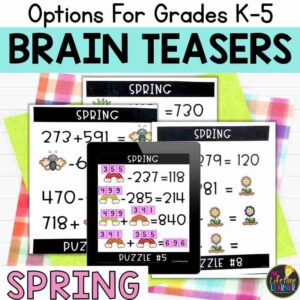 Spring Math Brain Teasers