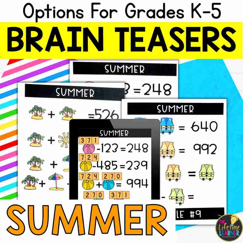 Summer Math Brain Teasers