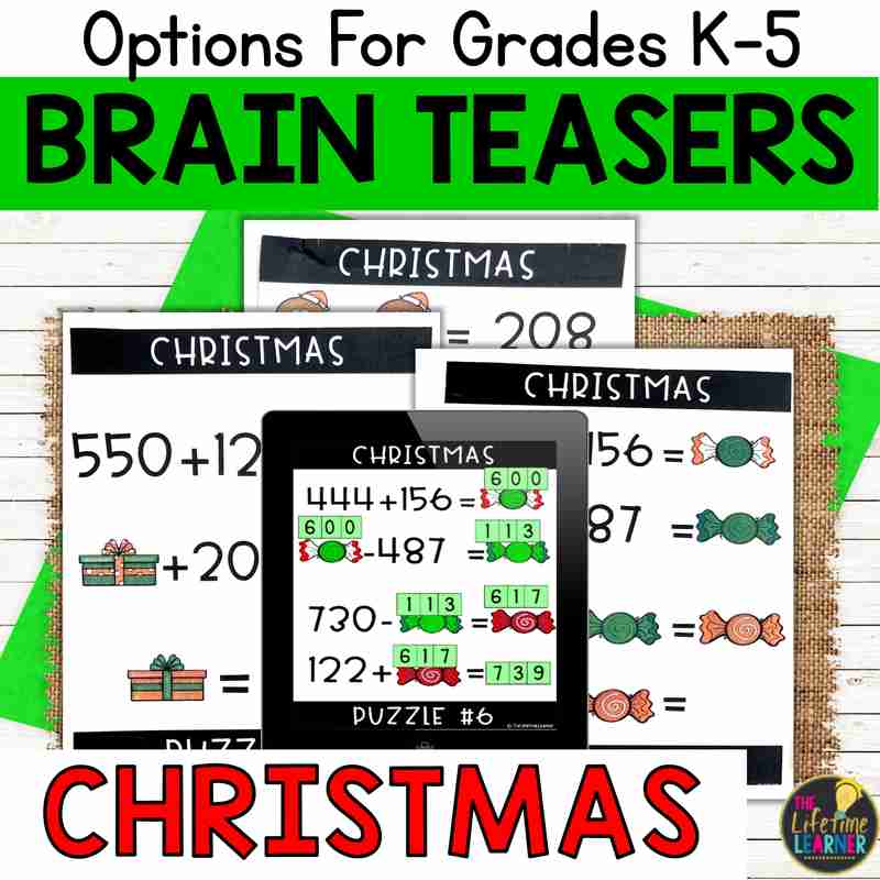 Christmas Math Brain Teasers