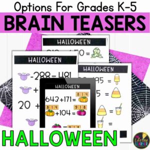 Halloween Math Brain Teasers
