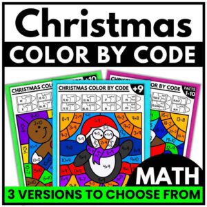 Christmas Math Coloring Pages