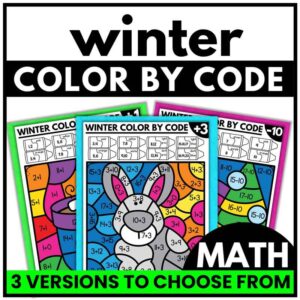 Winter Math Coloring Pages
