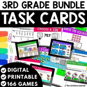 3rd Grade Math Task Card Bundle