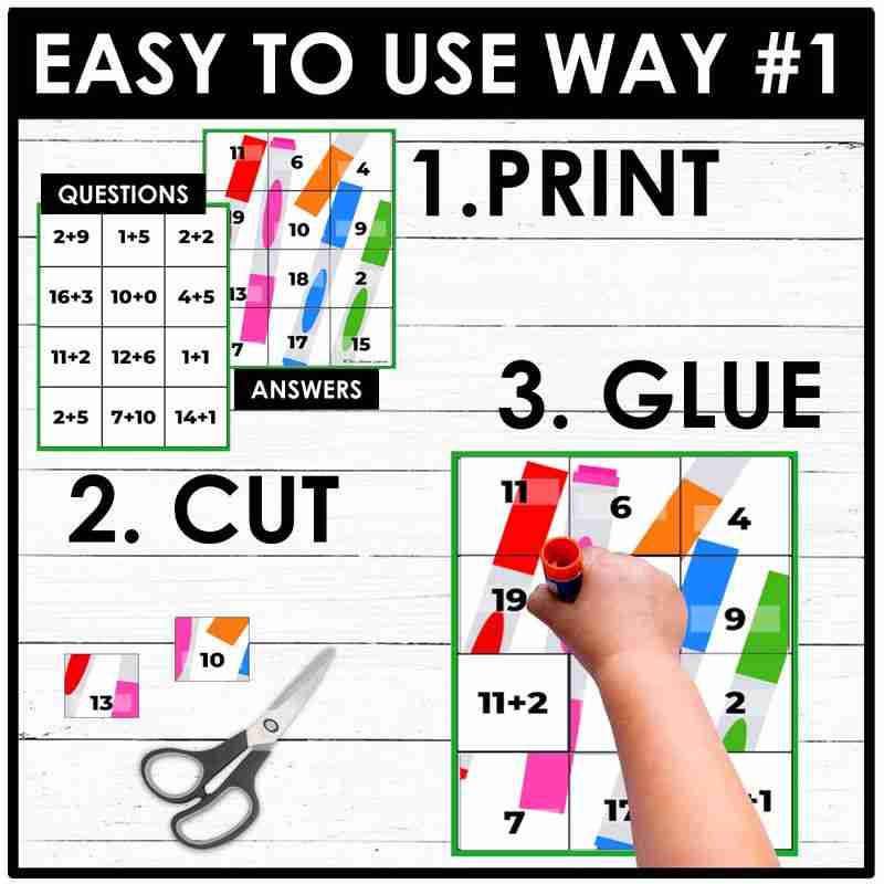 Back to School Mystery Pictures Fact Fluency Practice - Image 2