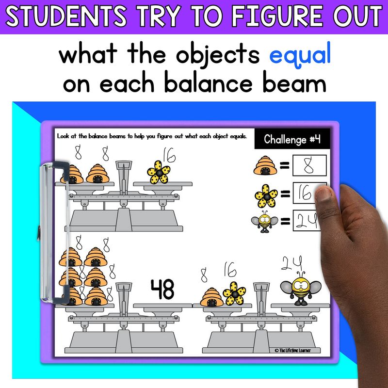 Multiplication and Division Balance Beams Math Logic Puzzles Bundle - Image 3