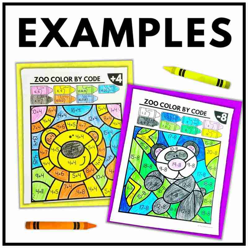 Zoo Math Coloring Pages - Image 2