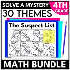 4th Grade Mystery Bundle - Escape Room Math Activities