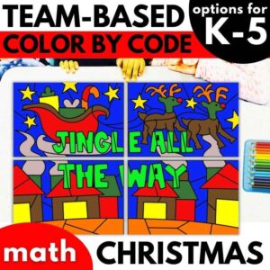 Christmas Math Coloring Activities
