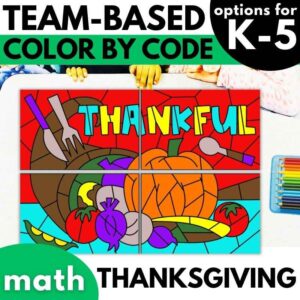 Thanksgiving Math Coloring Activities