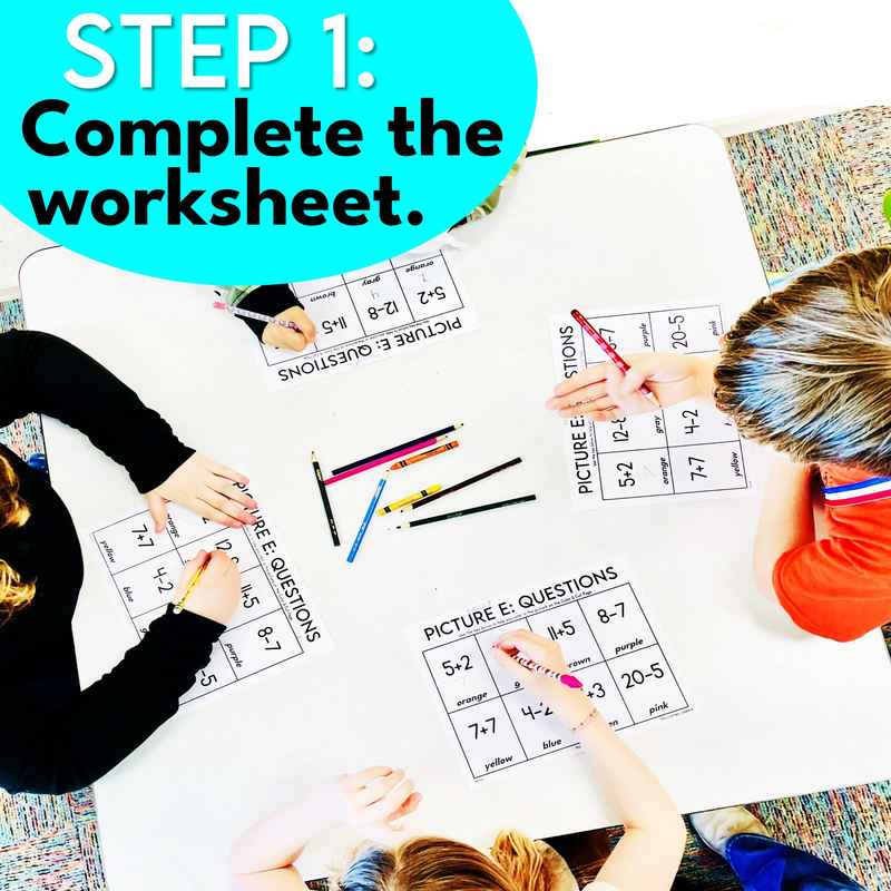 100th Day of School Math Coloring Activities - Image 2