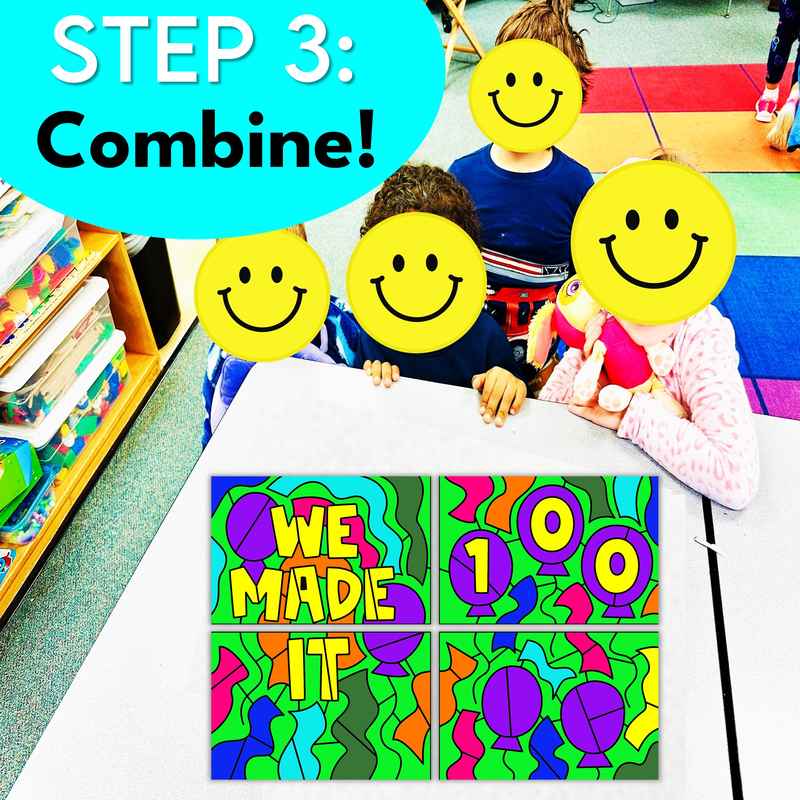 100th Day of School Math Coloring Activities - Image 4