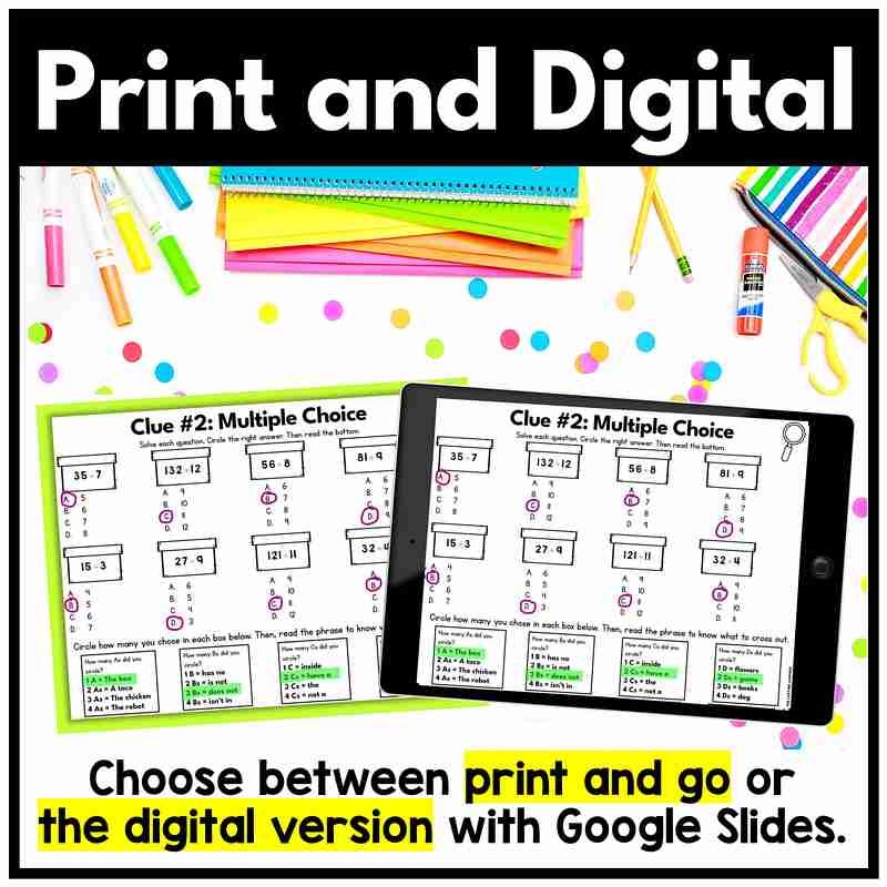 1st Grade Box Mystery – Subtract Multiples of 10 - Image 3