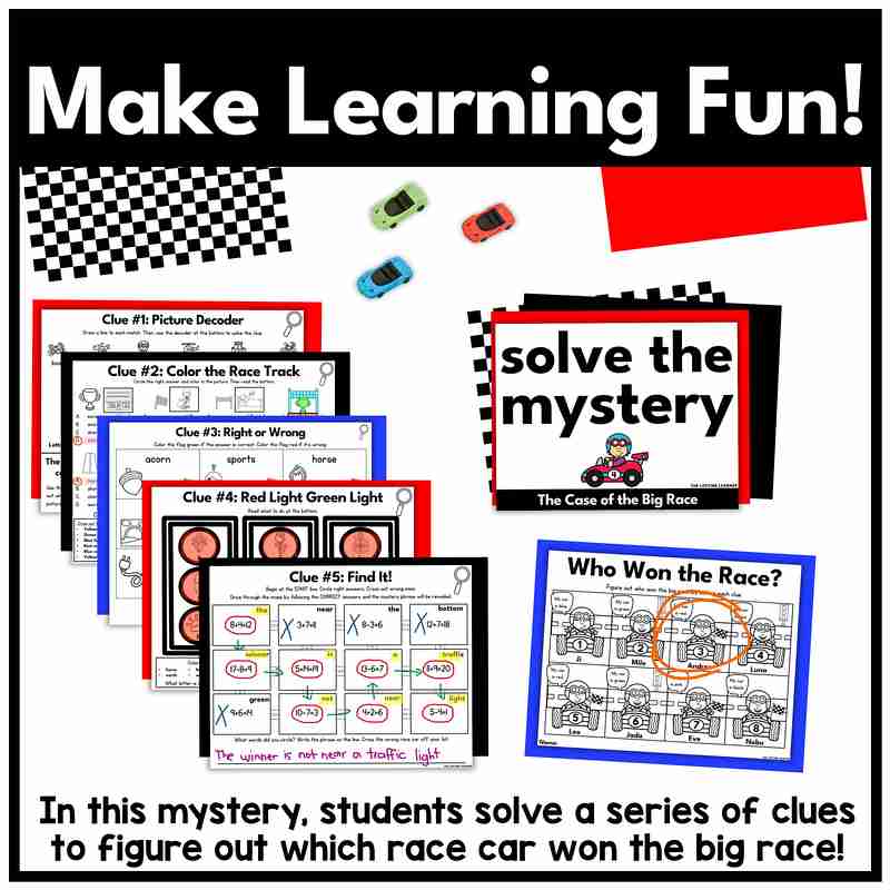 Race Car Mystery – 5th Grade Read and Write Decimals - Image 3