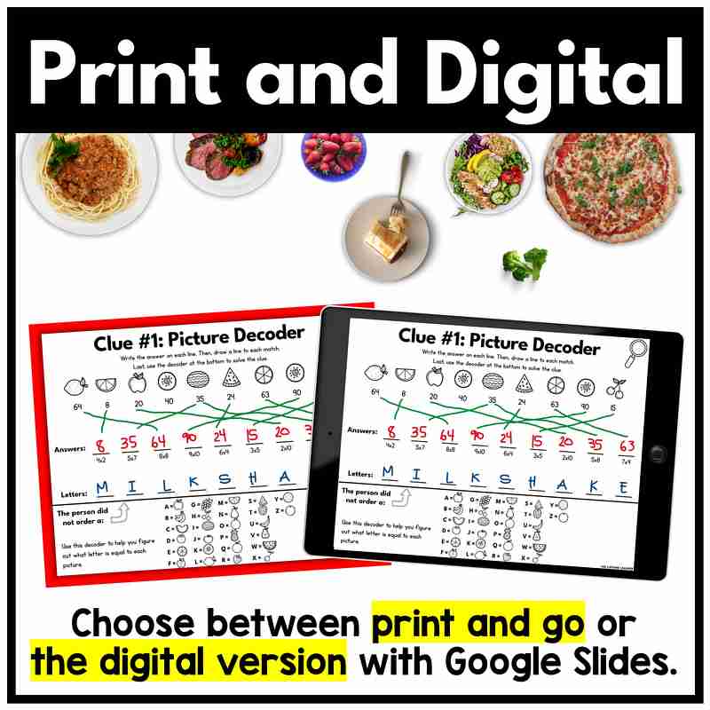 Restaurant Mystery – 5th Grade Comparing Decimals - Image 3
