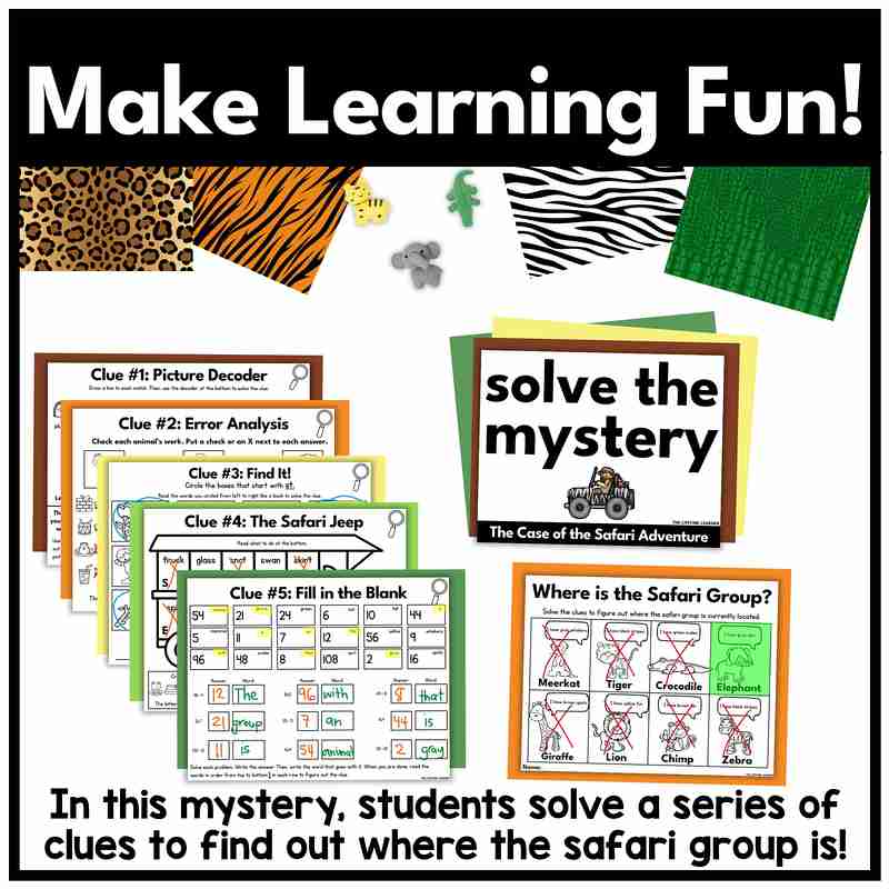 Safari Mystery – 5th Grade Divide Fractions by Whole Numbers - Image 3