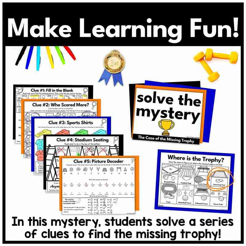 Kindergarten Sports Mystery – 1 More 1 Less Math Review - Image 3