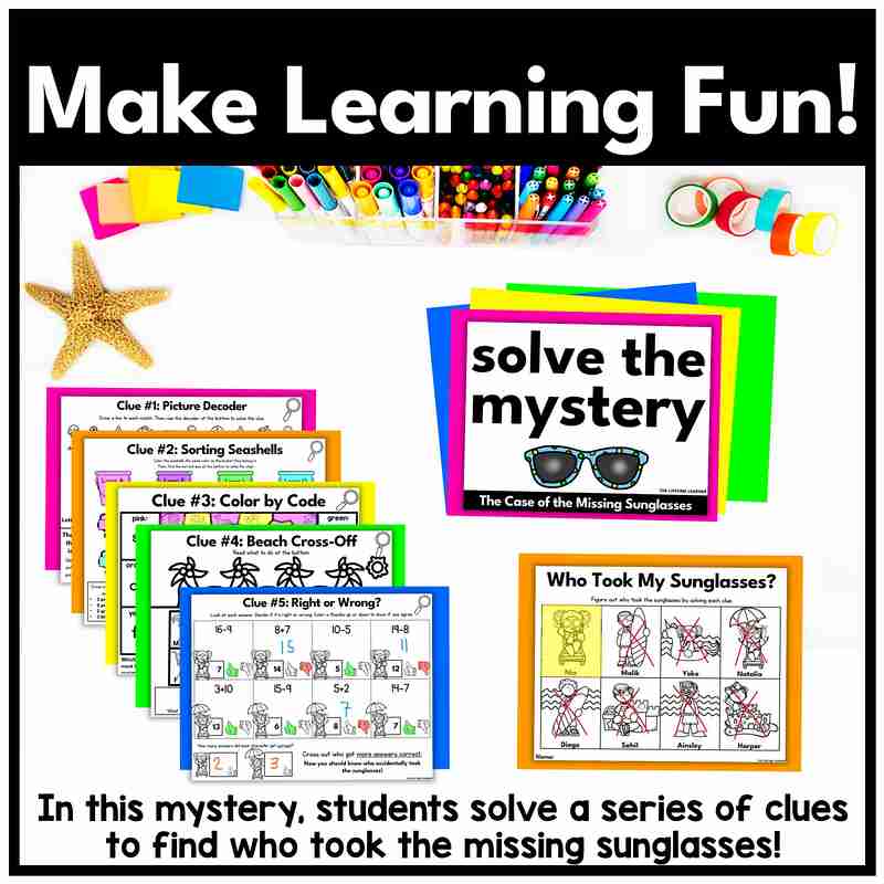 Summer Mystery – 5th Grade Math Review - Image 2