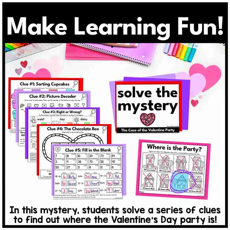 Valentine’s Day Mystery – 5th Grade Math Review - Image 2
