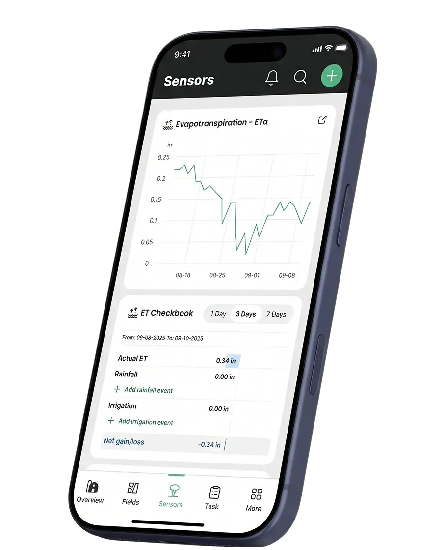 CropX app on iPhone