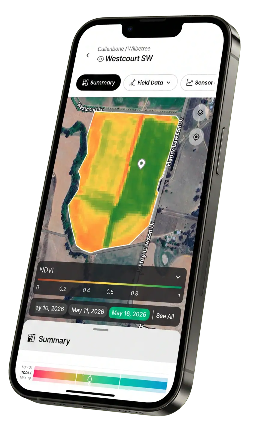 CropX app on iPhone